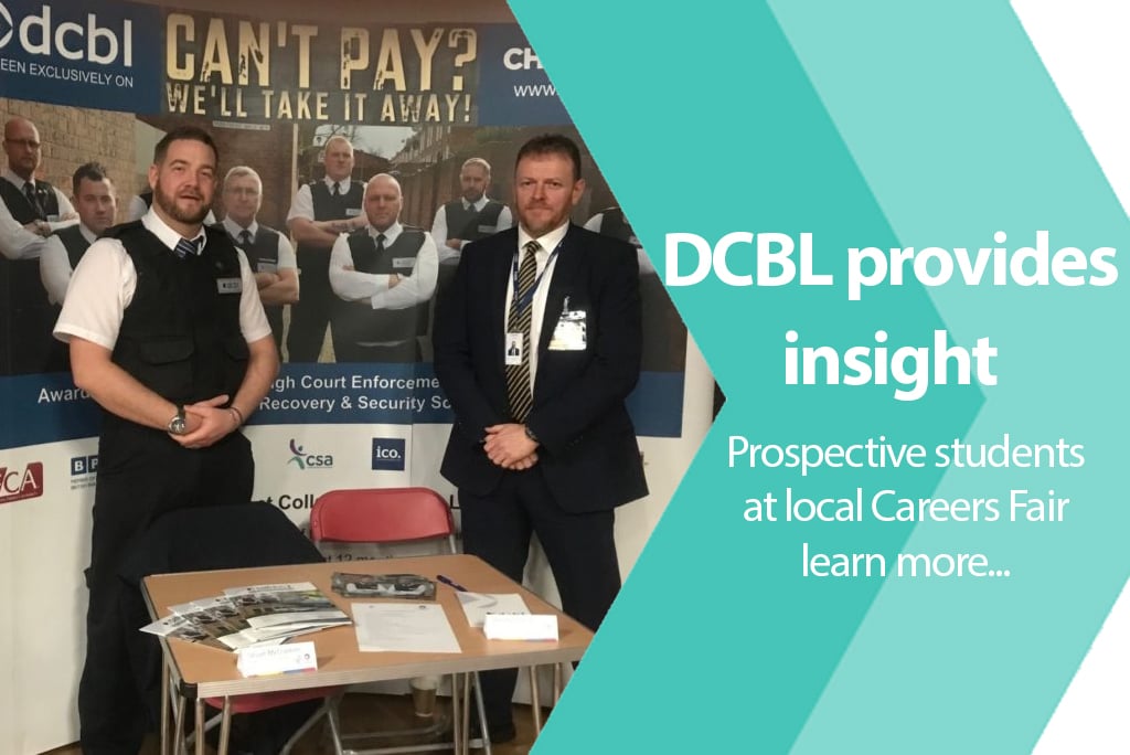 DCBL MD and High Court Enforcement Agent at a local careers fair